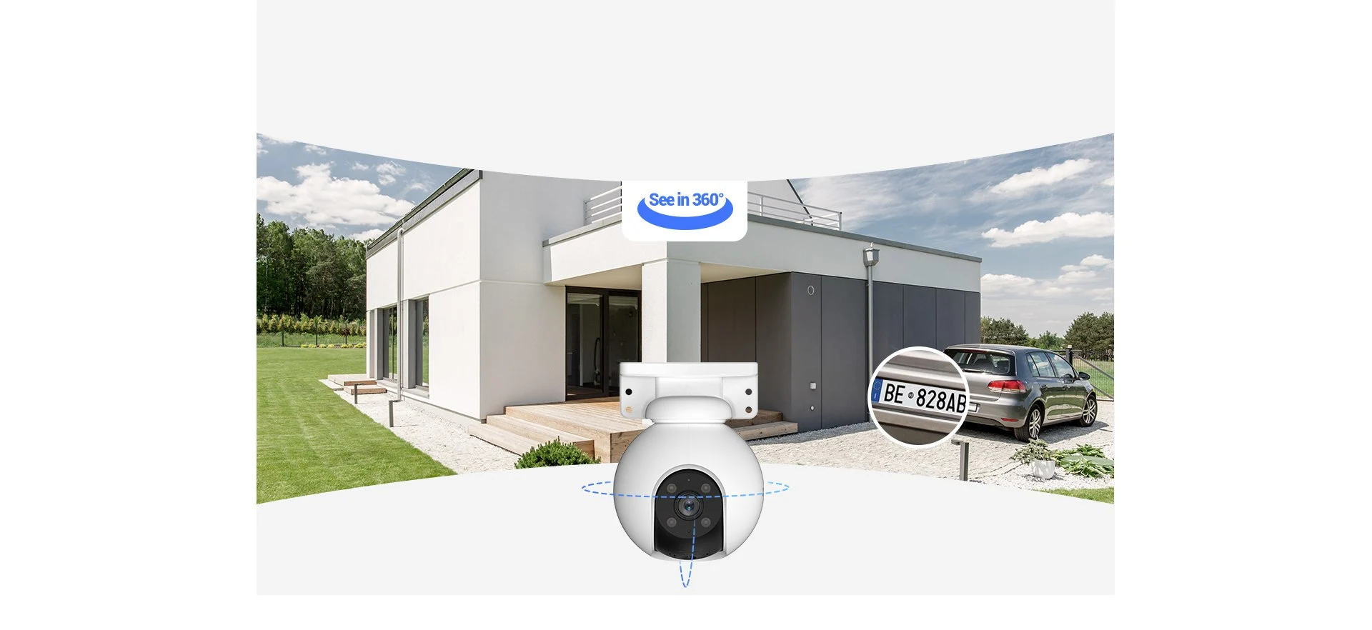 Caméra EZVIZ H8 Pro 3K vue panoramique 360°