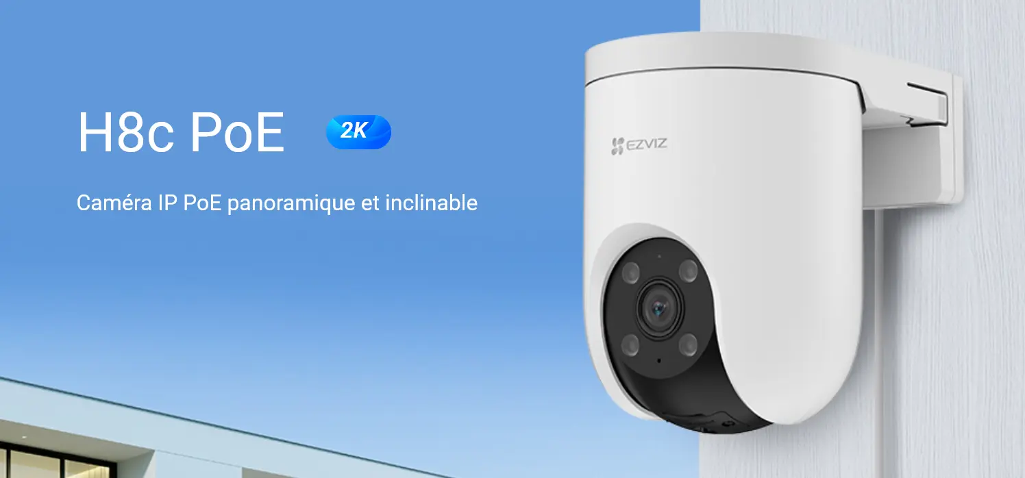 Caméra EZVIZ H8c 2K extérieure panoramique Dar Bouazza